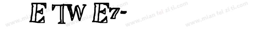 夢源黑體 E TW E7字体转换